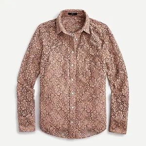 ✨NWT✨J CREW//Classic-fit lace button-up top
